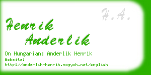 henrik anderlik business card